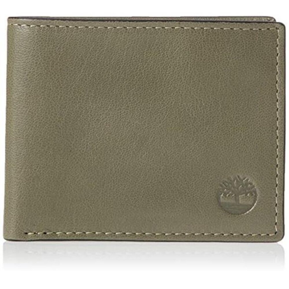 Slim Leather Wallet for Men with Flip ID Window